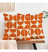 Amazon.com: Orange Mid Century Pillow Covers 70s 80s Retro